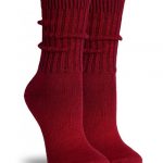 Sosete groase lana bordo cu manseta lunga raiata Socks Concept SC-1601-1