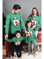Bluze Craciun Familie Bluze de Familie - Set Nea2 Verde 🎅 Idei Cadouri Craciun