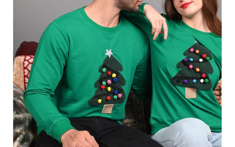 Idei Cadouri de Craciun Online Bluze Craciun Barbati Bluza Barbat Christmas Tree Verde