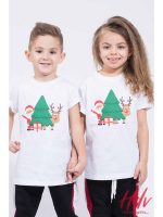 Bluze Craciun Copii Tricou Copil Reindeer Alb 🎅 Cadouri Craciun Copii