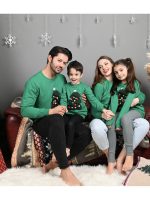 Bluze Tata Copil Craciun Bluze Tata Copil - Set Christmas Tree Verde 🎅 Idei Cadouri Craciun