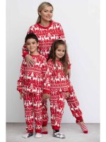 Pijamale Mama Copil Craciun Pijamale Mama Copil - Set Sparkle Rosu #CadouriDeCraciun
