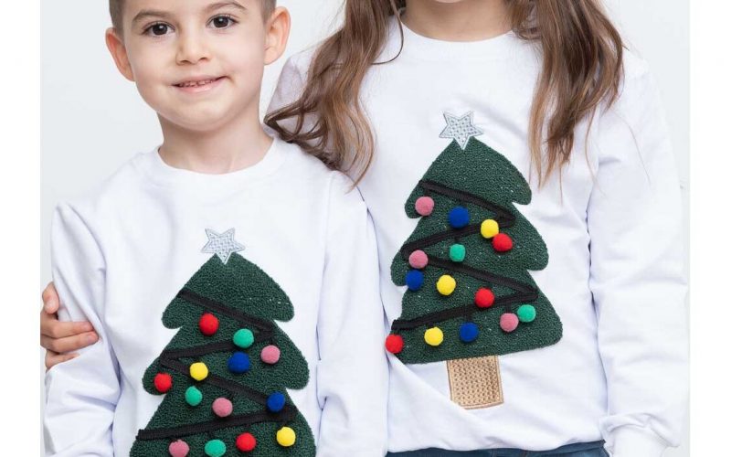 Idei Cadouri de Craciun Copii Online 🎅 Bluze Craciun Copii Bluza Copil Christmas Tree Alb