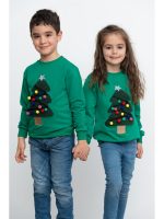 Bluze Craciun Copii Bluza Copil Christmas Tree Verde 🎅 Cadouri Craciun Copii