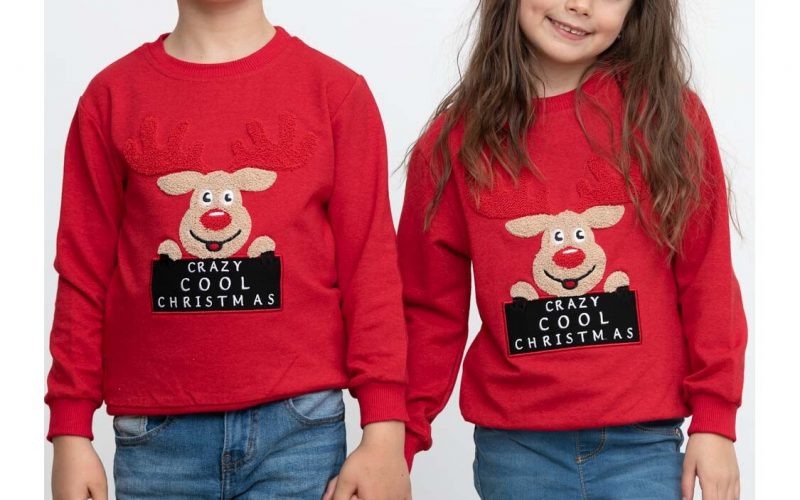 Idei Cadouri de Craciun Copii Online 🎅 Bluze Craciun Copii Bluza Copil Crazy Christmas Rosu