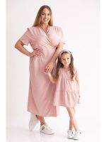 Rochii Mama Fiica - Set Raisa Roze Plus Size 🎅