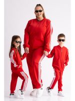 Treninguri Mama Copil - Set Olly Rosu Plus Size ðŸŽ…