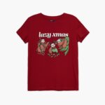 Cropp - Tricou cu imprimeu de Crăciun - Roșu 🎅 Cadouri Craciun Femei